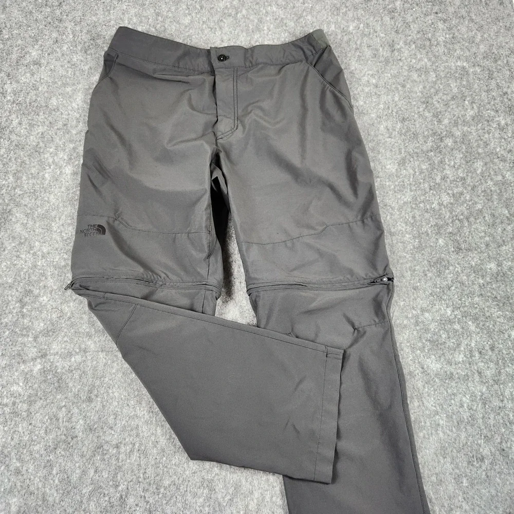 The North Face Paramount Convertible Pants Men 36 Grey Hiking Outdoor Zip Off